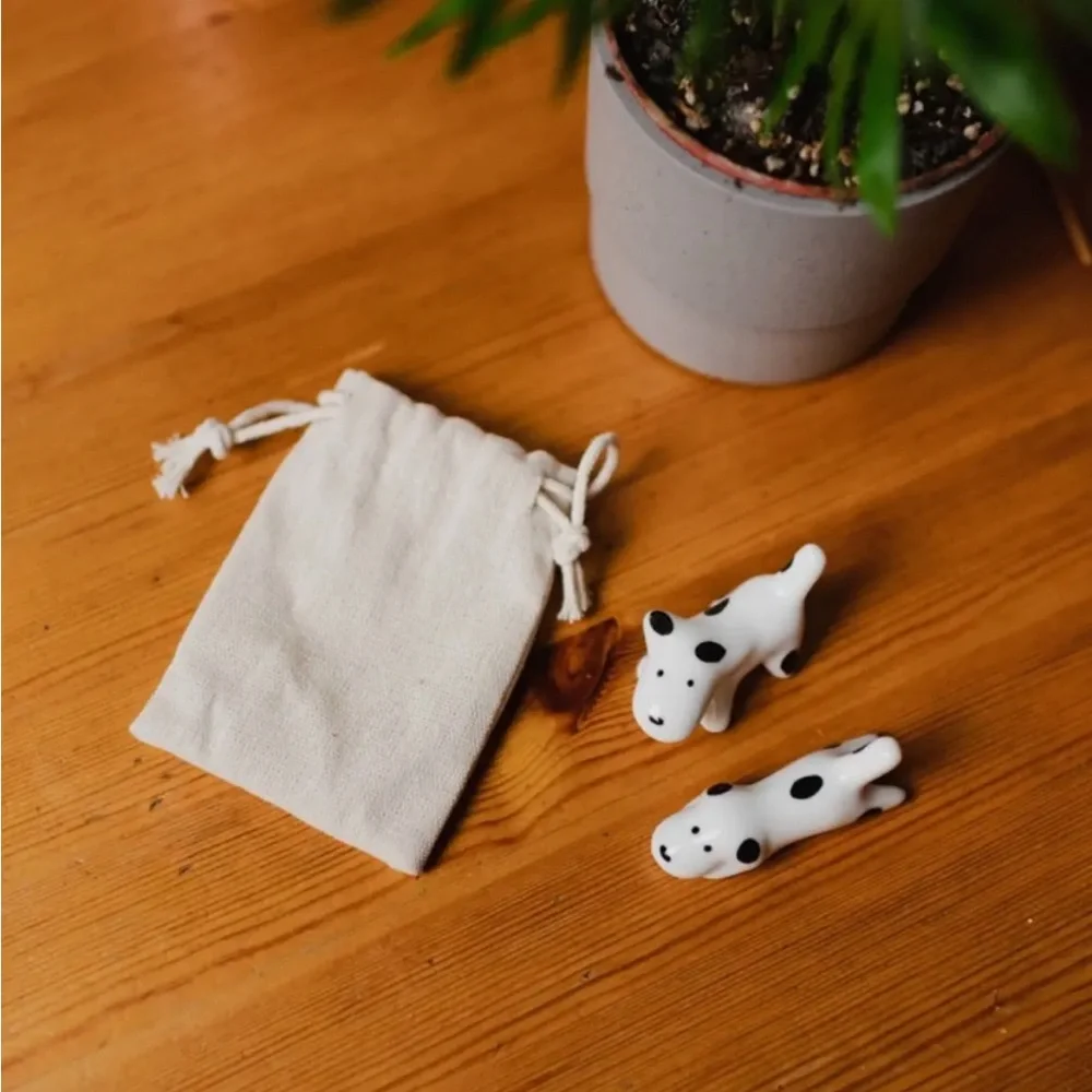 Ceramic Dog Chopstick Rest Set - Picture 3 of 4